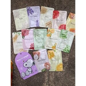 13pc Koneuk Collagen Essence & Peanuts Snoopy Nourish Boost Sheet Mask Bundle